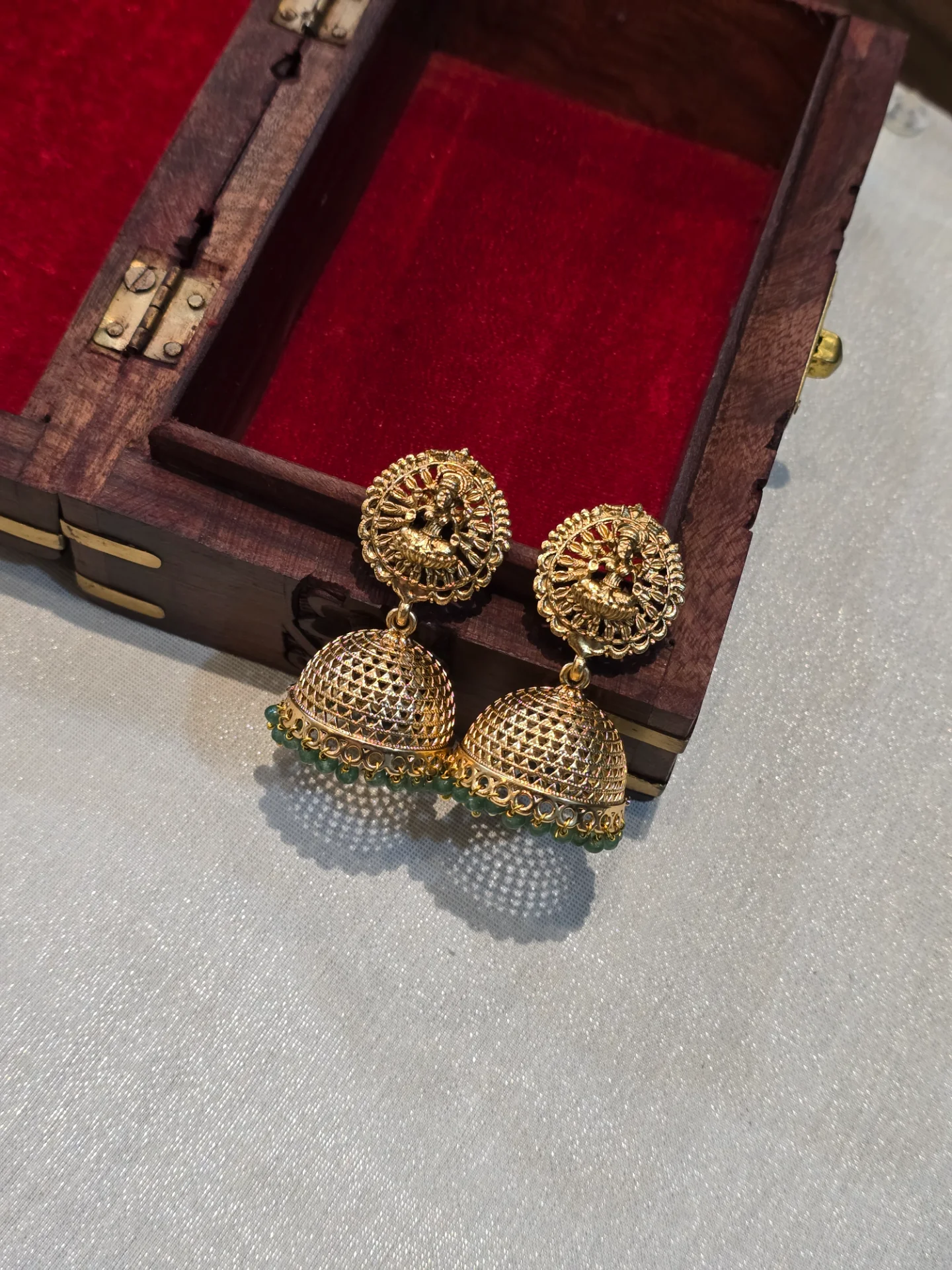 Temple Lakshmi Jhumkas